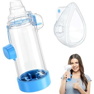 Soft Silicone Inhaler Spacers for Adults and Kids  Fun and Colorful Nessi OTC Spacer (KidsBlue)