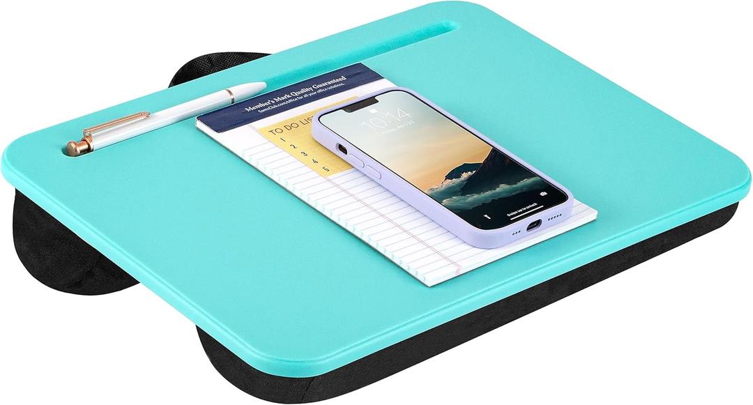 LAPGEAR Compact Lap Desk - Fits up to 15 Inch Laptops - Aqua Sky - Style No. 43109 (Single Unit)