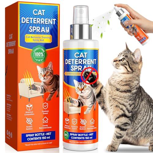Jilca Cat Deterrent Spray for Indoor and Outdoor, Anti Marking Deterrent for Sofas or Carpet, Cat Scratch Deterrent for Furniture Protection with Natural Ingredients, 5.07 Fl Oz