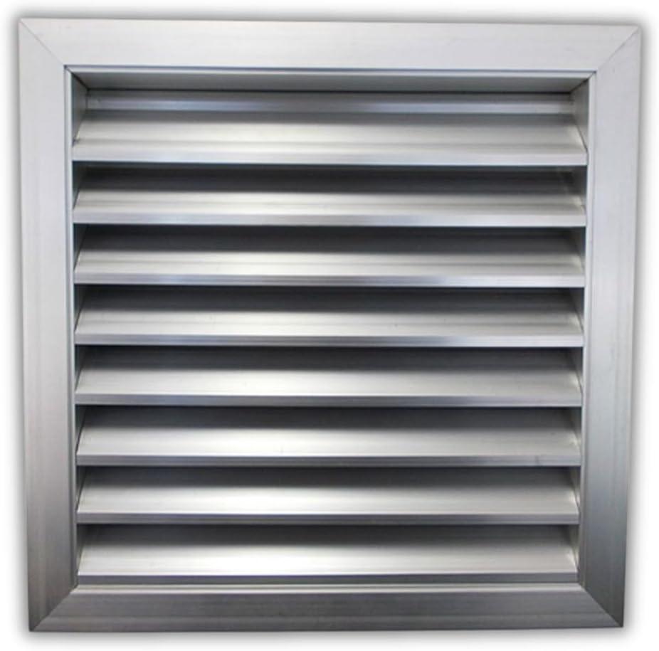 Byson 12" x 12" Aluminum Gable Vent - Anodized Aluminum Louvered Vent - Weatherproof Louver Air Vent Grille with Steel Mesh - HVAC, Attic, Container and Shed Vent