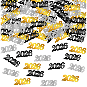 KatchOn, Shiny New Years Confetti - Pack of 500 | 2026 Confetti for Happy New Years Decorations 2026 | NYE Decorations 2026 | New Year Eve Party Supplies 2026 Pack of 2
