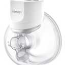 Momcozy Breast Pump S12 Pro Hands-Free, Wearable & Wireless Pump with Soft Double-Sealed Flange, 3 Modes & 9 Levels Double Electric Pump Portable, Smart Display, 24mm, 1 Pack, White