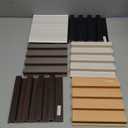 Art3d Slat Wall Panel for Modern Decor, WPC Acoustic Diffuser Panel, Samples 6-Pack 6 x 6in.