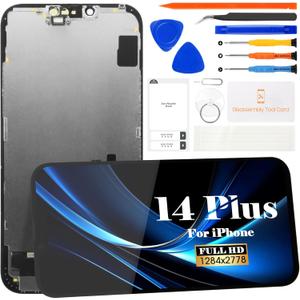 TFT for iPhone 14 Plus Screen Replacement for iPhone 14 Plus LCD Replacement for iPhone 14 Plus A2632 Touch Screen Display Digitizer Assembly Repair Kits(BlackWithout Frame)