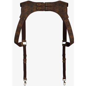 Men’s Top Grain Leather Suspenders – Heavy Duty Adjustable Clips, Perfect for Weddings, Groomsmen, Pants & Jeans