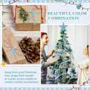 38 Set Blue Velvet Christmas Bow Decor Set 36 Vintage Velvet Ribbon Bows 1 Flocking Star Tree Topper 5000 Strands Tinsel Icicles for Holiday Crafts Gift Wrapping Xmas Tree Wreaths Door Home Decor