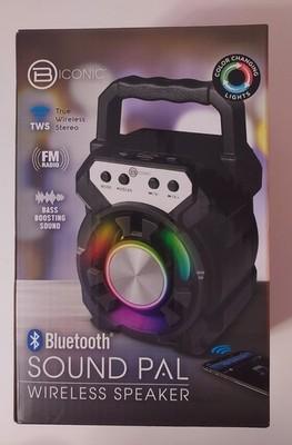 Biconic Sound Pal Bluetooth Speaker with Color Changing Lights & FM Radio