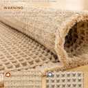 Smiry Waffle Bath Mat 24x17, Extra Soft Absorbent Bathroom Rugs, Non Slip Machine Washable Quick Dry Bath Rugs for Bathroom Floor, Tub, Shower, Home Decor Accessories, Brown