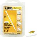 GRK #8 Finishing Screws White | 2-Inch | Trim Head | Steel | Pack of 100