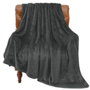 BEDELITE Fleece Blanket White Throw Blanket for Couch & Bed, Luxury Plush Cozy Fuzzy Blanket 50" x 60", Super Soft Warm Lightweight Throw Blanket for Travel Camping, Gray