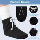 Cast Sock Cover for Foot, Adjustable Drawstring Cast Sock, Casts Cover for Foot Men and Women (Black)