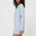 Princess Polly Lukea Long Sleeve Mini Dress, Size: 6 (Blue)