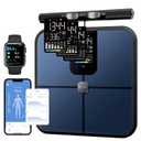 Smart Pod Scale for Full Body Composition, 8-Sensor Smart Analyzer Measures Fat, Muscle Mass, BMI, Digital Bathroom Scale Syncs with App for 24 Users, FSA&HSA Eligible