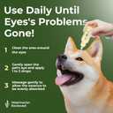 Eye Drops for Dogs & Cats - Veterinary-Recommended Pet Eye Care Solution - Cleanses Dirt, Soothes Redness, Relieves Dryness, Reduces Tear Stains