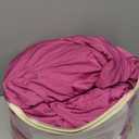 6 Pack Hot Pink Spandex Round Tablecloths for 60 inch Table, Stretchy 120inch Fitted 5FT Fuchsia Round Table Cloths, Wrinkle Free Table Cover with Skirt for Wedding Party Dining Banquet