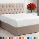 Queen Fitted Bed Sheet - Bottom Single Fitted Sheet Only - Ultra-Soft Hotel Luxury Bedding w/ 8-16 Inch Deep Pockets - Breathable, Cooling & Wrinkle Free - Easy-Care, Fade & Shrink Resistant - White