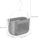 2pcs Hanging Shower Caddy Basket Plastic Hanging Shower Caddy with Hook Portable Organizer Storage Basket for Bathroom Kitchen