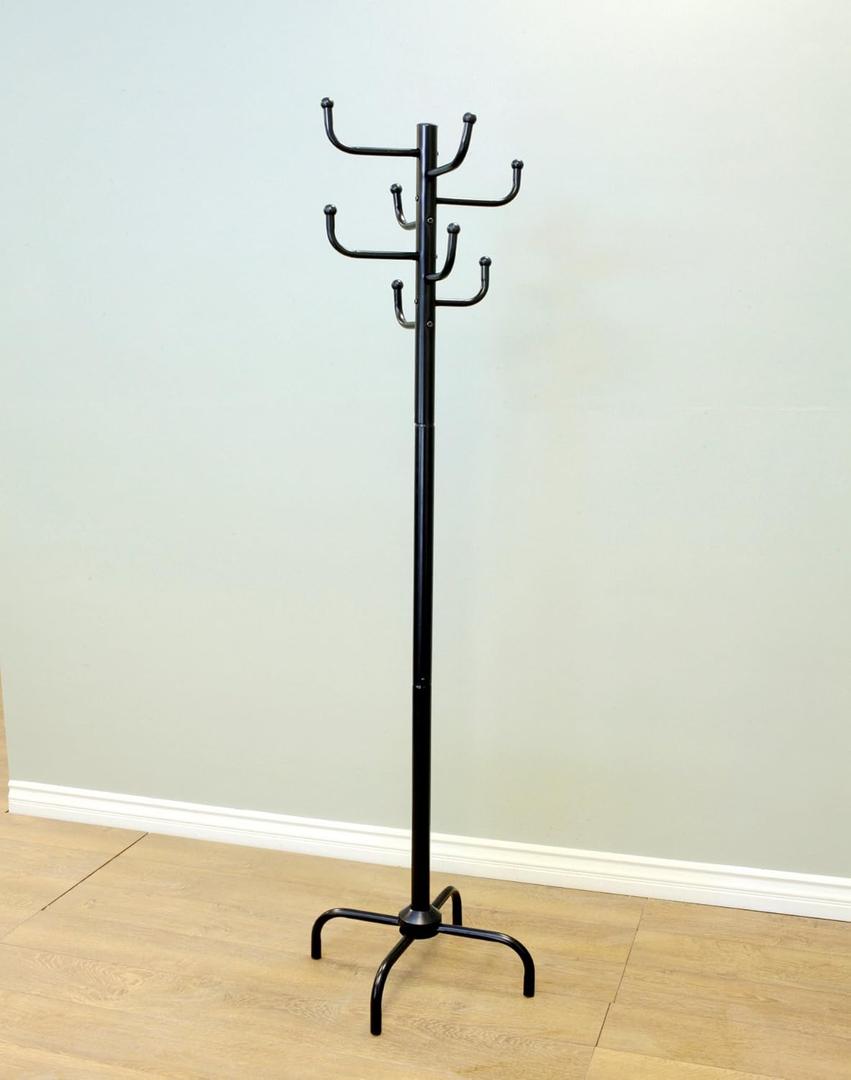 Frenchi Home Furnishing 8 Hooks Metal Coat Rack (Black-2)
