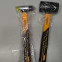 2-Piece Rubber Mallet Hammer Set, 8oz Rubber Hammer Mallet & 25mm Double-Faced Soft Mallet, Shockproof Fiberglass Handle with Cushion Grip, Damage-Free to Floor, Tile, Crafts