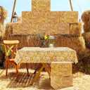Outus Hay Bale Decoration 6 Pack Western Cowboy Party Decorations Hay Bale Box 3 Pack Straw Tablecloths Farm Theme Party Photo Props Rustic Farmhouse Cowboy Supplies