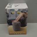 JefDiee Inflatable Foot Rest Pillow, Kids Airplane Bed, Adjustable 3 Layers Height Leg Rest Pillow, Airplane Travel Essentials Great for Office, Home, Trains, Cars (Grey)