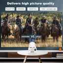Mini Projector, Support 4K 1080P Portable Projector with Dual Band WIFI6 5G Wireless 5.2 Bluetooth Android 11, 200 ANSI Lumens, 180 Rotatable, Auto Keystone Correction,35"-130" Screen Video Projector