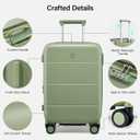 Hanke Expandable 26 Inch Luggage with Spinner Wheels, Hardside Large Suitcase, All-PC Hard Shell Travel Luggage, TSA Lock, Lightweight Durable Checked-Medium (Bamboo Green, 93L)