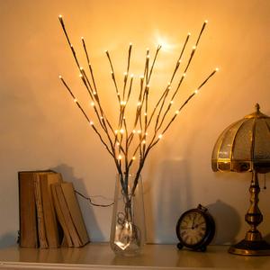 Vanthylit 3PK 30" Brown Lighted Twig Branches Pathway Light 60 LED Warm White Bulbs for Outdoor and Indoor