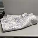 Runner Rug Non-Slip Kitchen Rug: 2x6 Washable Abstract Modern Soft Stain Resistant Indoor Floor Neutral Accent Throw Carpet for Hallway Bathroom Laundry Room Bedroom Entryway- Blue