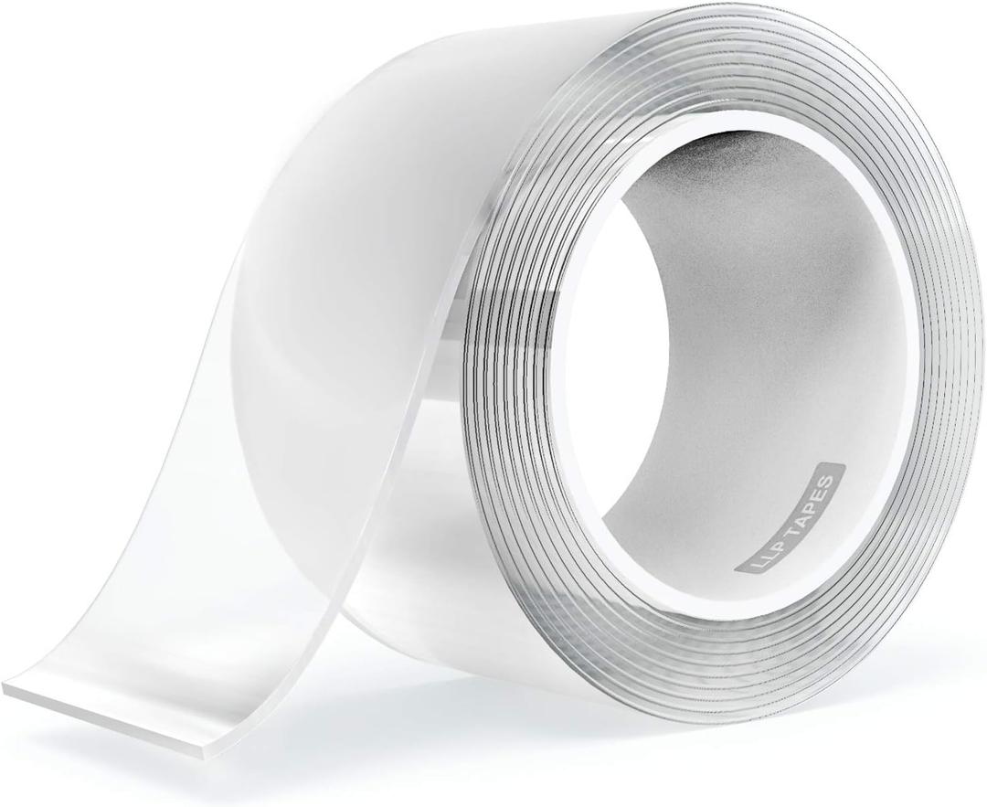 LLPT Nano Tape Double Sided Tape 2.36 Inch x 16.5 Feet Strong Mounting Tape Heavy Duty Gel Tape Clear Traceless Washable No Residue for Home Office Store Deco Card Poster Photo Wall (SN650)