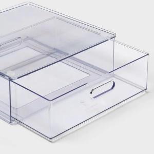 Large All Purpose Full Depth Drawer Organizer, Clear Plastic Storage Tray