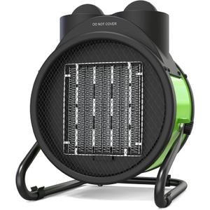 Buyplus Outdoor Heaters for Patio, 1500W Electric Garage Heater with 90Adjustable Angle, Overheat Protection & 2S Fast Heating, Greenhouse Heater for Patio, Garage, Greenhouse, Indoor Outdoor, Green