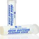 Steam Iron Bottom Cleaner Stick  Removes Build-Up Starch, Melted Fabric, Glue from Hot Iron  Eliminates Sticky Residue On Any Iron Soleplate on The Market - Easy to Use  2 Pack