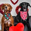 ADOGGYGO Valentine Dog Bandanas 2 Pack, Triangle Reversible Love Heart Scarf, Premium Durable Fabric, Pet Valentine Bandana for Extra Large Dogs (X-Large)