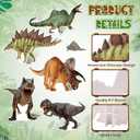 Capoda 5 Pcs Large Dinosaur Cardboard Cutouts 16.5 to 26.4 Inch Dinosaur Yard Signs Standup Decoration Dino Birthday Party Decoration for Dino Theme Jungle Safari Lawn Decor Photo Prop