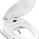 Bidet Toilet Seat, Bidet Seat With Warm Water Wash, Heated Seat, Air Dryer, Soft Close Lid, Night Light, Self Cleaning Nozzle, LED Display, Requires Outlet - Elongated