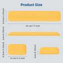 Leather Wrist Rest for Keyboard and Mouse, Comfort Memory Foam Wrist Rest with Non-Slip PU Base, Ergonomic Keyboard Wrist Support for Typing Pain Relief, Protect Hand and Arm (Yellow)