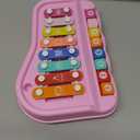 2 in 1 Piano Xylophone for Toddlers, 8 Multicolored Cause and Effect Toys Baby Xylophone, Musical Instrument Toy Piano for Toddlers(Pink)