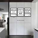 MJONG 9 Pieces Bathroom Decor Wall Art Posters Artwork Funny Bathroom Signs Canvas Prints, Vintage Washroom Quotes Sayings Pictures Wall Decor for Restroom Toilet Decoration Unframed 8x10in