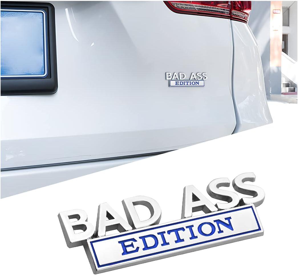 Car Bad Ass Edition Emblem, 3D Fender Badge Decal Car Sticker with 3M Adhesive, Auto Accessories for Tailgate Front Grille Hood Trunk, Car Replacement Compatible with Motorcycle SUV Truck