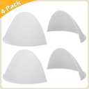 4-Pack Stick-On Half Shades for Recessed Ceiling Lights Glare Blocker & Light Diffuser Covers, Easy Installation, White