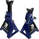 TCE AT43005AU Torin Steel Heavy Duty Jack Stands: Double Locking Pins, 3 Ton (6,000 lb) Capacity, Blue, 1 Pair (2 Pack)