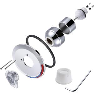 Enhon Single Handle Tub and Shower Faucet Trim Kit Compatible with Danco/Valley Faucets, Includes Shower Cartridge, Single Lever Handle, Escutcheon, Sleeve, Cap Assembly, Bonnet, Button and Screws