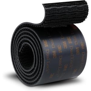 Dual Lock SJ3550 Reclosable Fastener 2''×3Ft Black Heavy Duty Mounting Tape Strong Adhesive with Interlocking Mushroom-Shaped Heads for Indoor and Outdoor Use