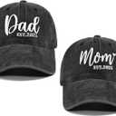 Mr and Mrs Hat, Wedding Gifts for Bridal Shower Bachelorette Party Engagement Honeymoon, Adjustable Hat for Couples (Gray)