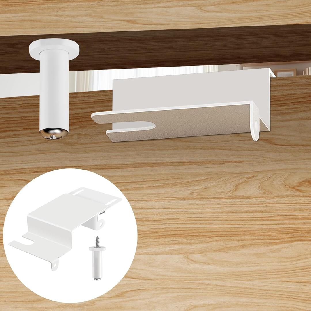 Child Safety Door Top Lock, TAMIDN Top Door Locks for Kids Safety Made of Durable Metal, Adjustable Child Locks for Door, Door lock kid proof for Childproofing Interior-Exterior Doors (1 Pack, White)