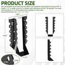 (30-Pack) Calvana 2x8 Black Steel Brackets for Wood, Joist Hangers, Rafter Brackets, Versatile Rafter Ties, for Pergola Hardware, Floors, Decks, Ceilings