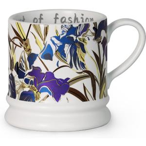 Ceramic Vintage Flower Coffee Mug, 13 oz Cappuccino Mugs Classical Floral Cups Aesthetic Mug Tea Cup, Perfect for Tea, Cocoa, Latte - Gifts for Women Men Dad Mom (White)