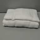 NICETOWN White Linen Sheer Curtains and Drapes 84 inches Long, Rod Pocket & Back Tab semitransparent with Light Through Vertical Window Treatments for Sliding Glass Door & Living Room, 52"W, Set of 2