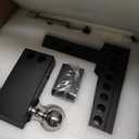 VNN Adjustable Drop Hitch - 6 Inch Drop 2 Inch Receiver Interchangeable 3 Solid Ball Mount 1-7/8", 2", 2-5/16"(15,000 LBS GTW), Heavy Duty Aluminum Trailer Hitch with Pads and Locking Sets, Black